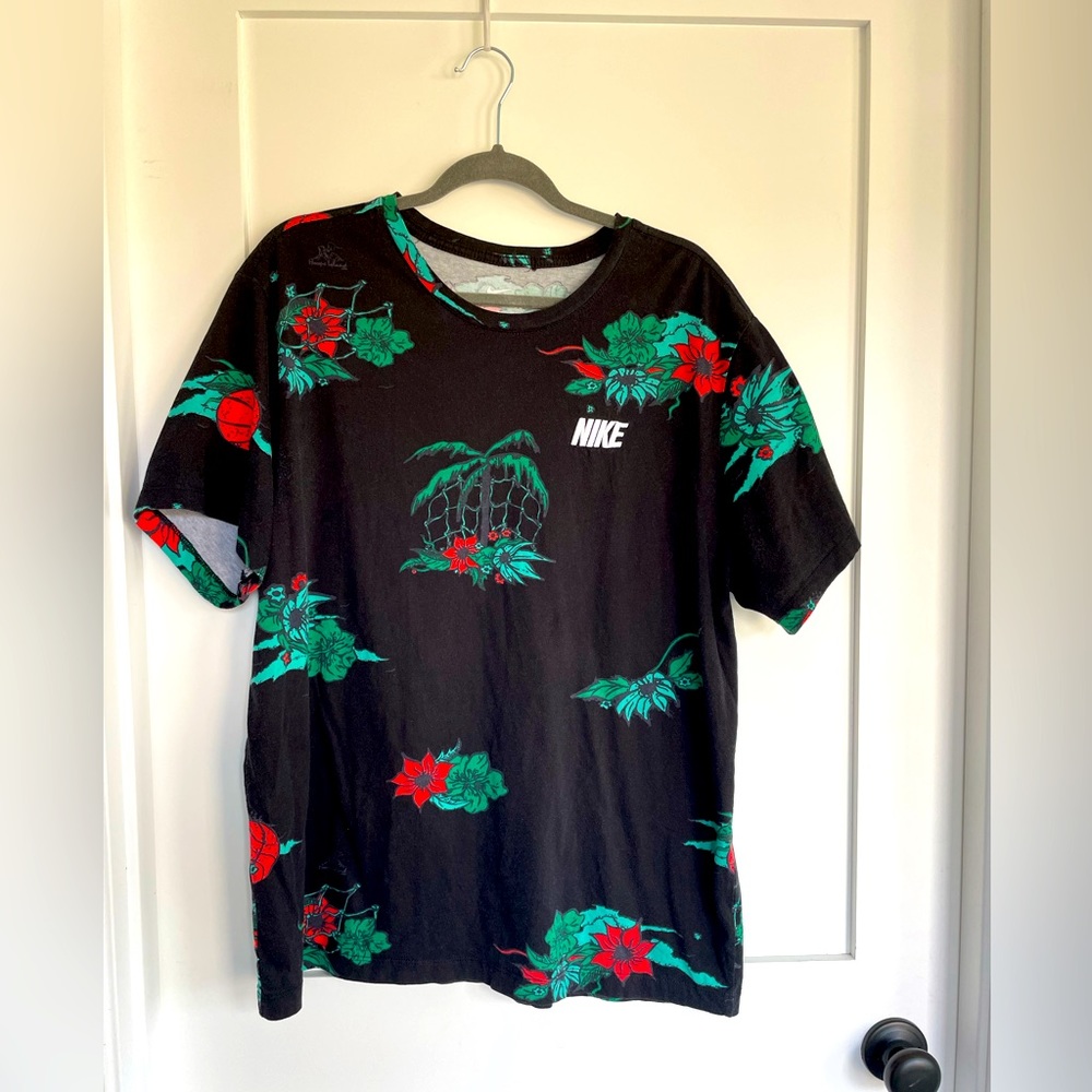 Nike Allover Print Basketball Men's T-Shirt DQ1907-010 Black Size XL
